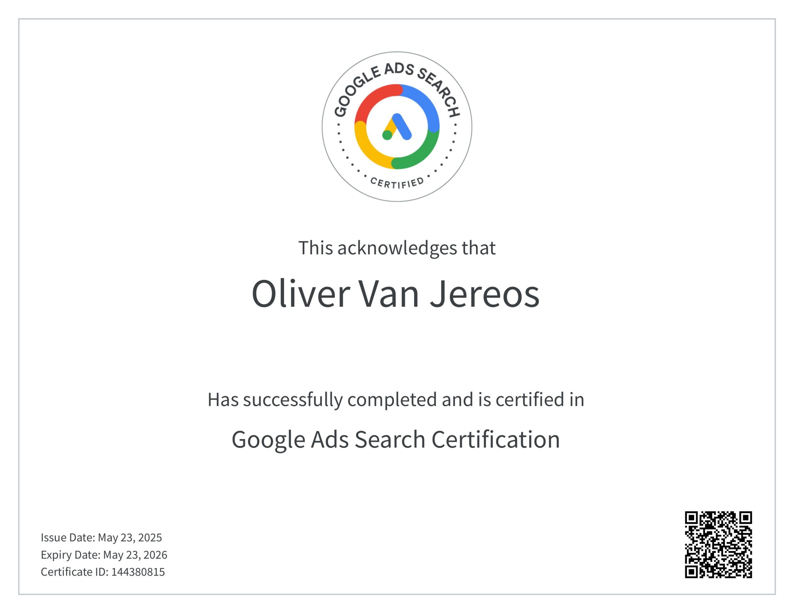 Google Search Certification
